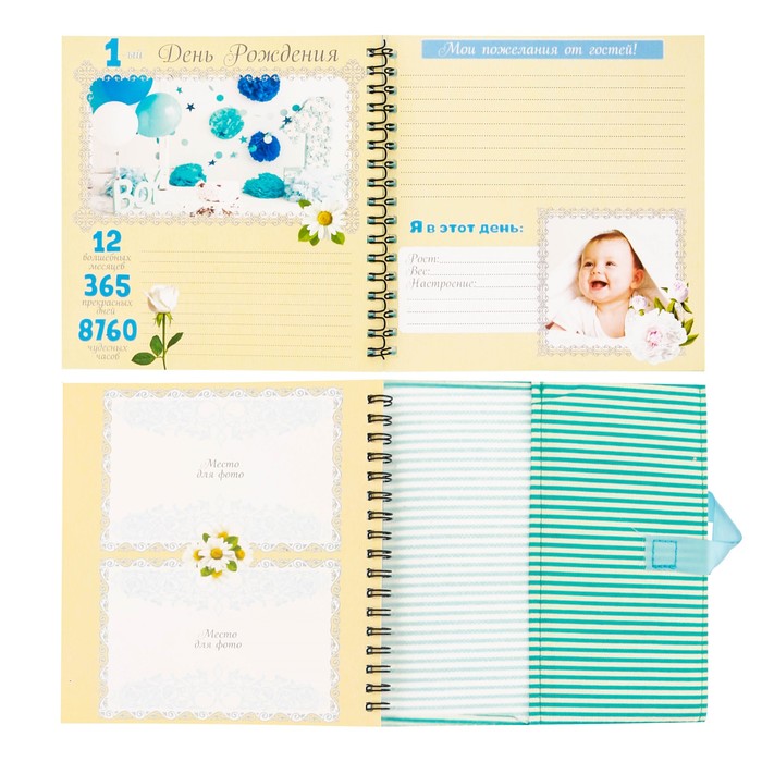 Книга малыша и чехол для бирочки из роддома "Наше маленькое счастье"