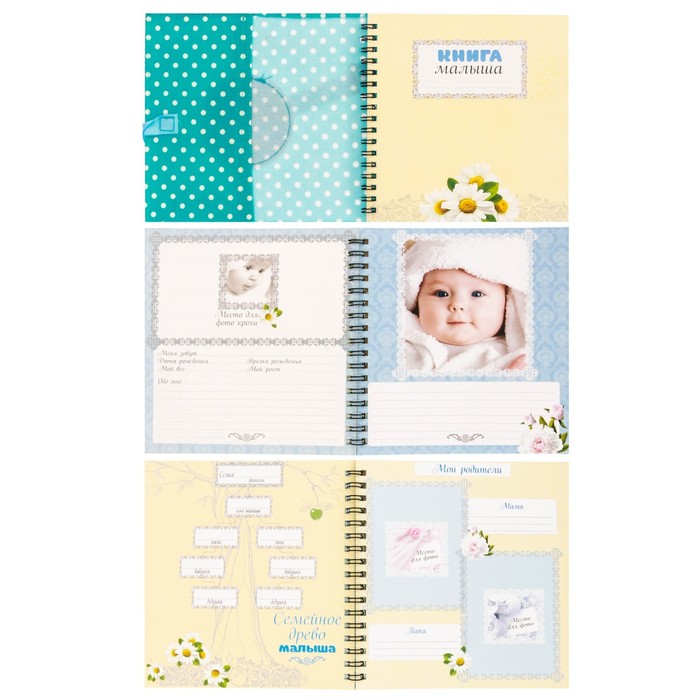 Книга малыша и чехол для бирочки из роддома "Сокровище наше"