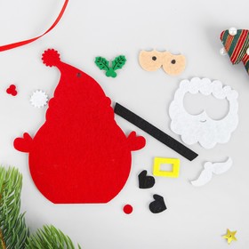 Набор для творчества - создай ёлочное украшение из фетра «Дед мороз - красный нос» от Сима-ленд