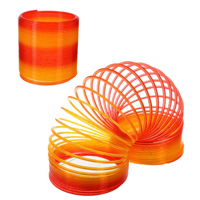 Пружинка-радуга 10*10*9 см, цвет оранжевый