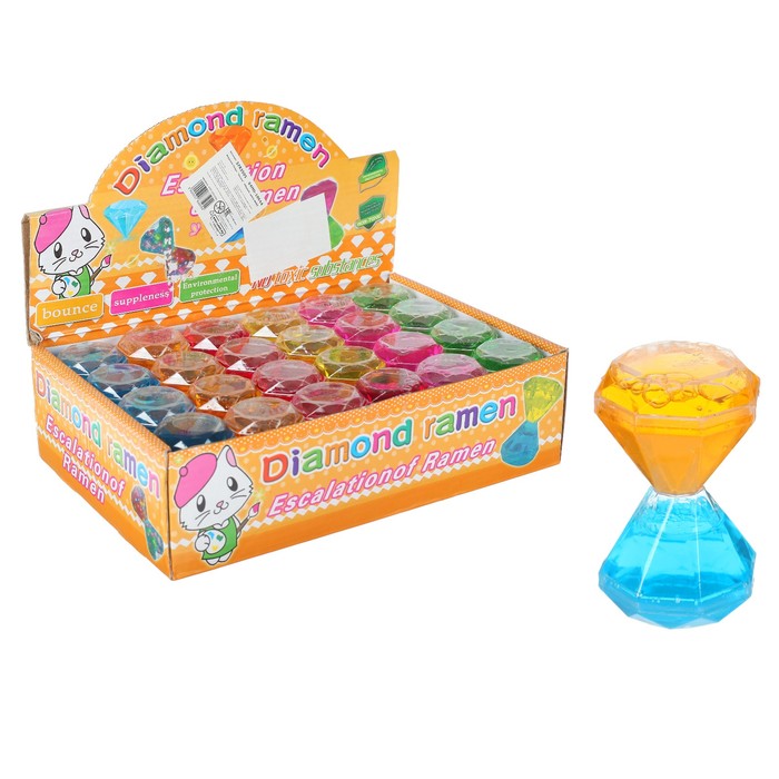 Лизун "Часики" твёрдый, цвета МИКС