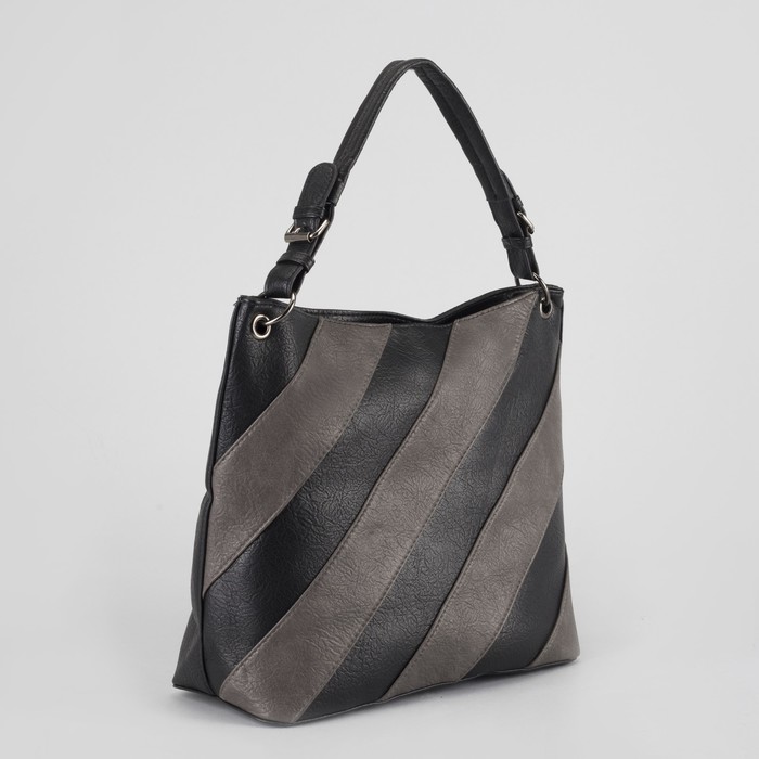 Сумка женская, отдел на молнии, наружный карман, цвет чёрный