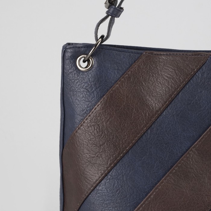 Сумка женская, отдел на молнии, наружный карман, цвет синий