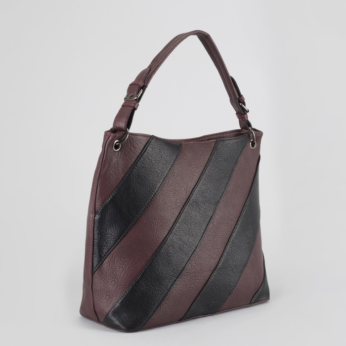 Сумка женская, отдел на молнии, наружный карман, цвет бордовый