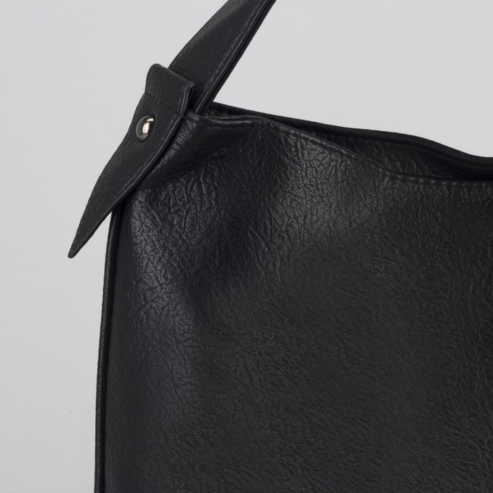 Сумка женская, отдел на молнии, наружный карман, цвет чёрный