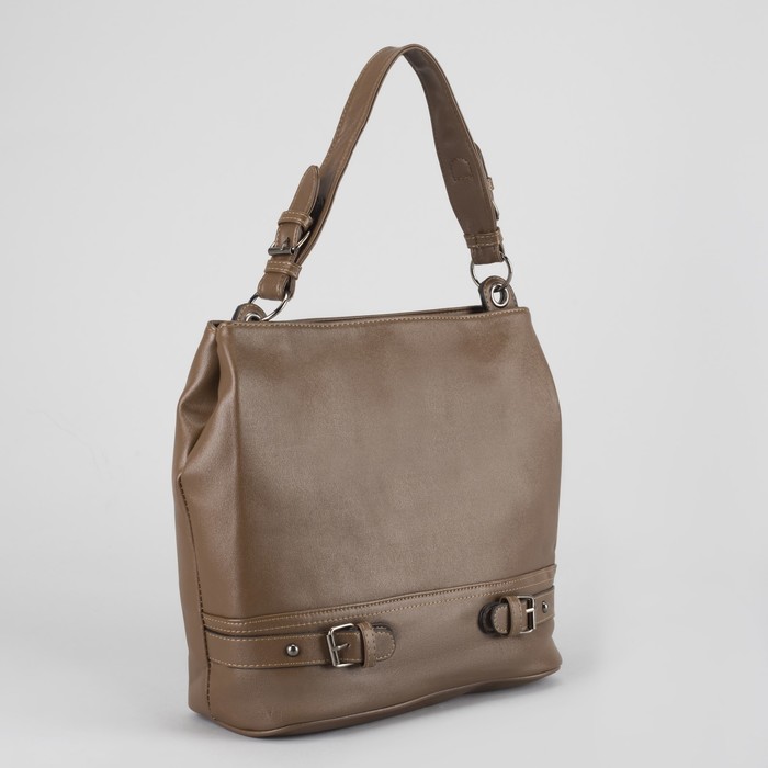 Сумка женская, отдел на молнии, наружный карман, цвет хаки