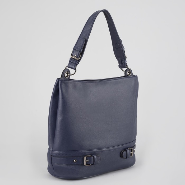 Сумка женская, отдел на молнии, наружный карман, цвет синий