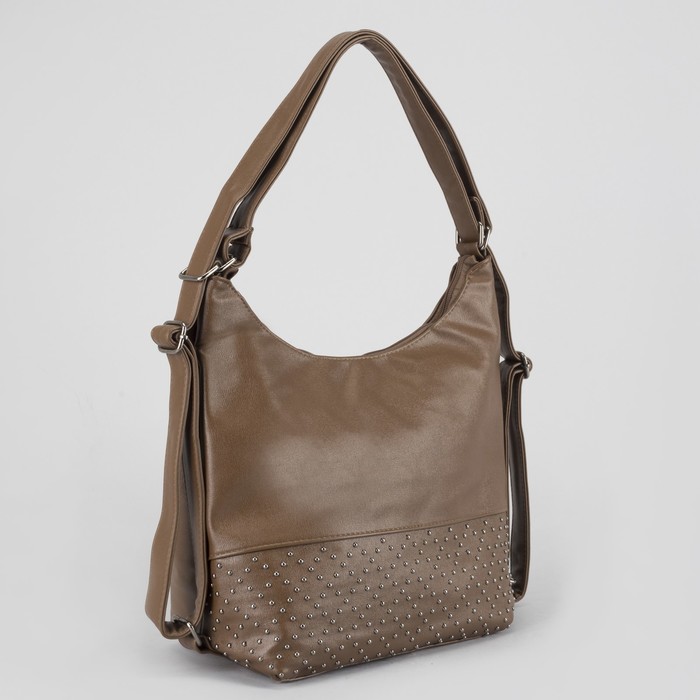 Сумка-рюкзак, отдел с перегородкой на молнии, наружный карман, цвет хаки