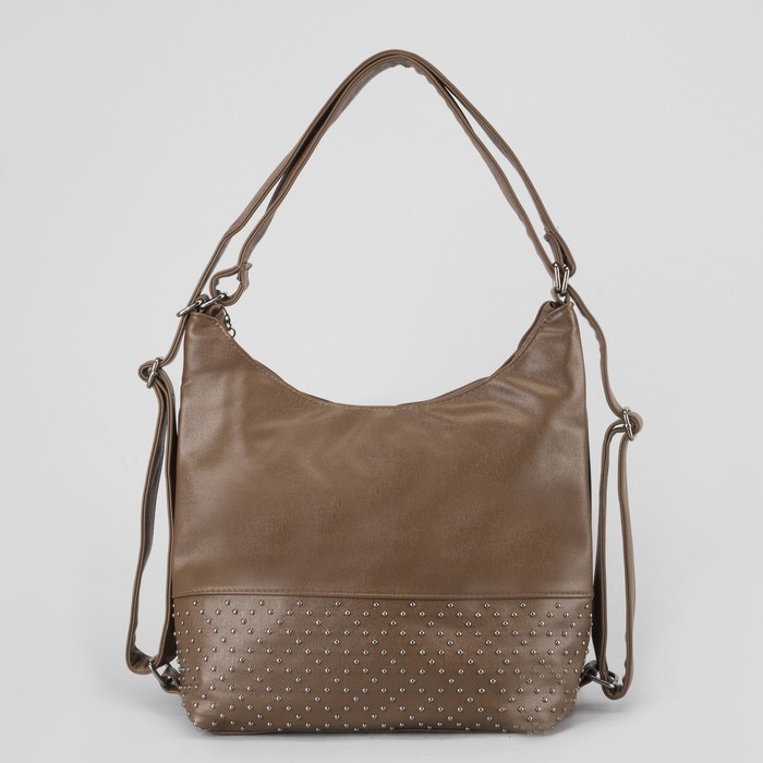 Сумка-рюкзак, отдел с перегородкой на молнии, наружный карман, цвет хаки