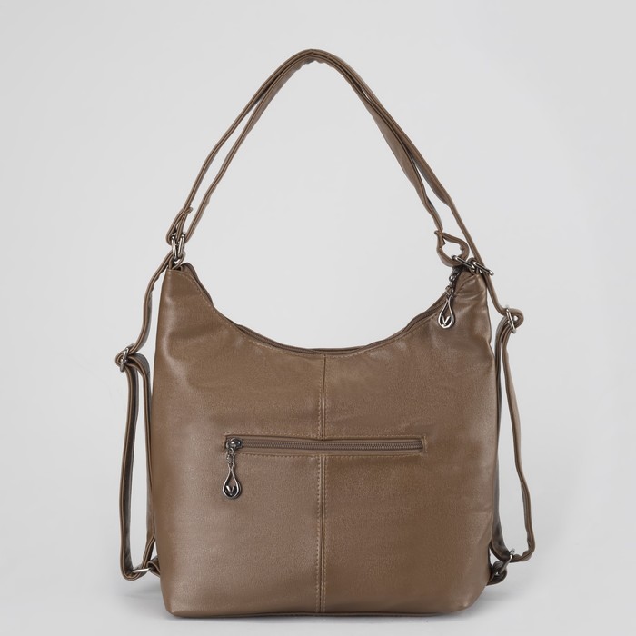 Сумка-рюкзак, отдел с перегородкой на молнии, наружный карман, цвет хаки