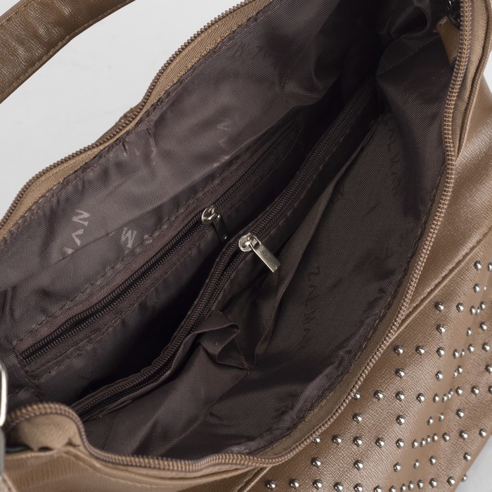 Сумка-рюкзак, отдел с перегородкой на молнии, наружный карман, цвет хаки