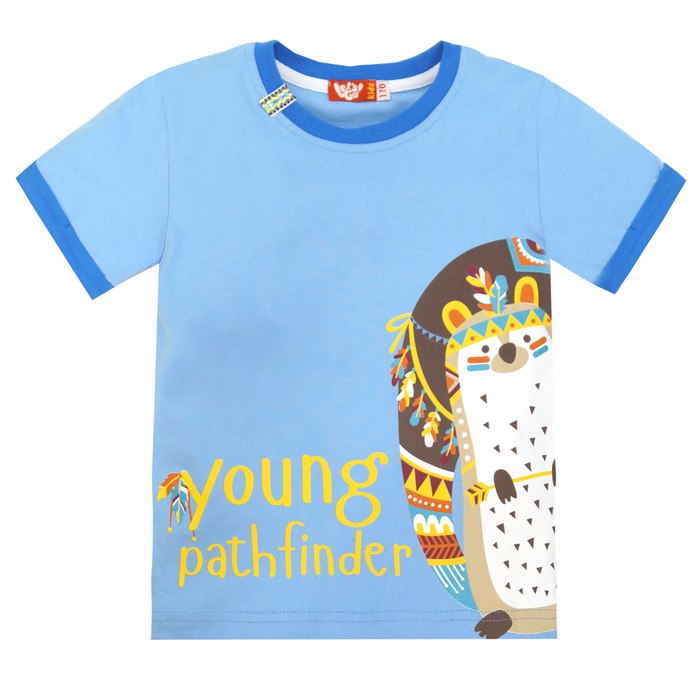 Комплект для мальчика футболка/шорты, голубой/синий, рост 92 (52)