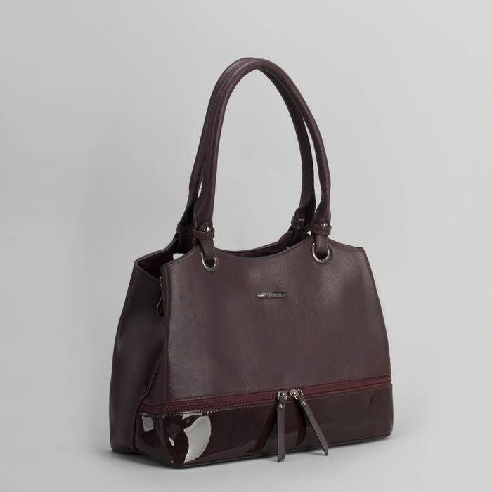 Сумка женская, отдел с перегородкой на молнии, наружный карман, цвет бордовый