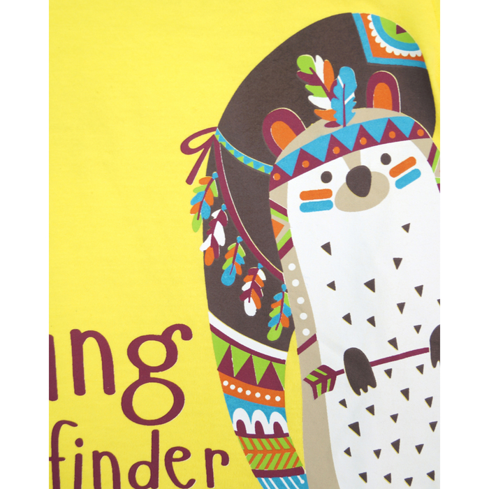 Комплект для мальчика футболка/шорты, желтый/хаки, рост 74 (48)