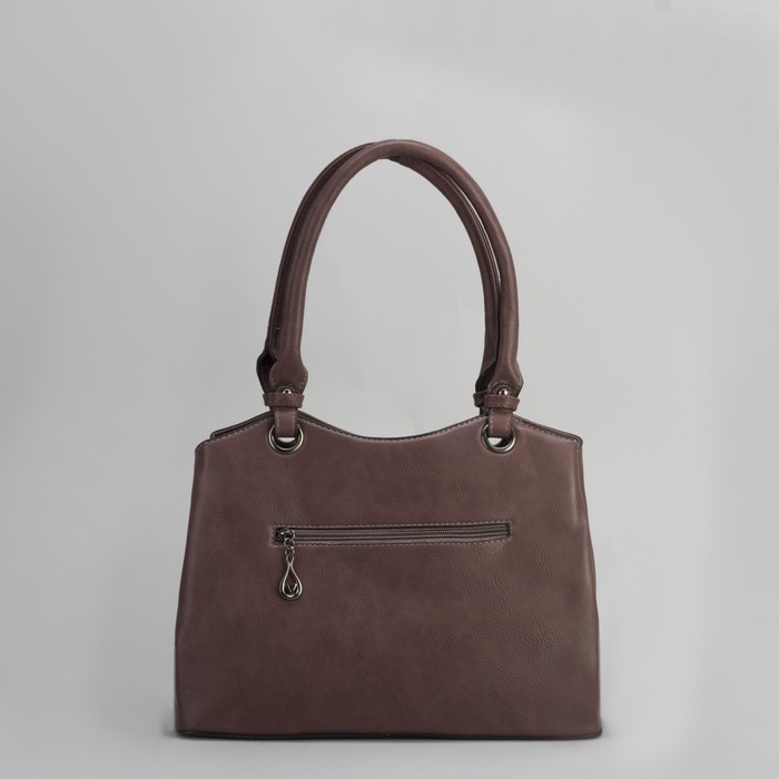 Сумка женская, отдел с перегородкой на молнии, наружный карман, цвет пудровый