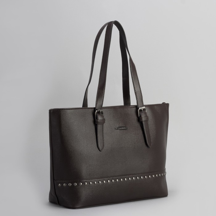 Сумка женская, отдел с перегородкой на молнии, наружный карман, цвет кофе