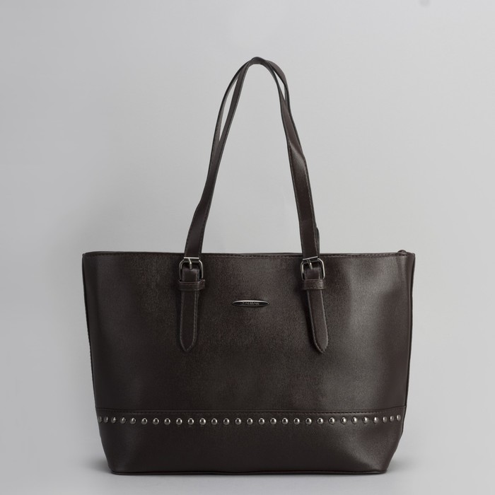 Сумка женская, отдел с перегородкой на молнии, наружный карман, цвет кофе