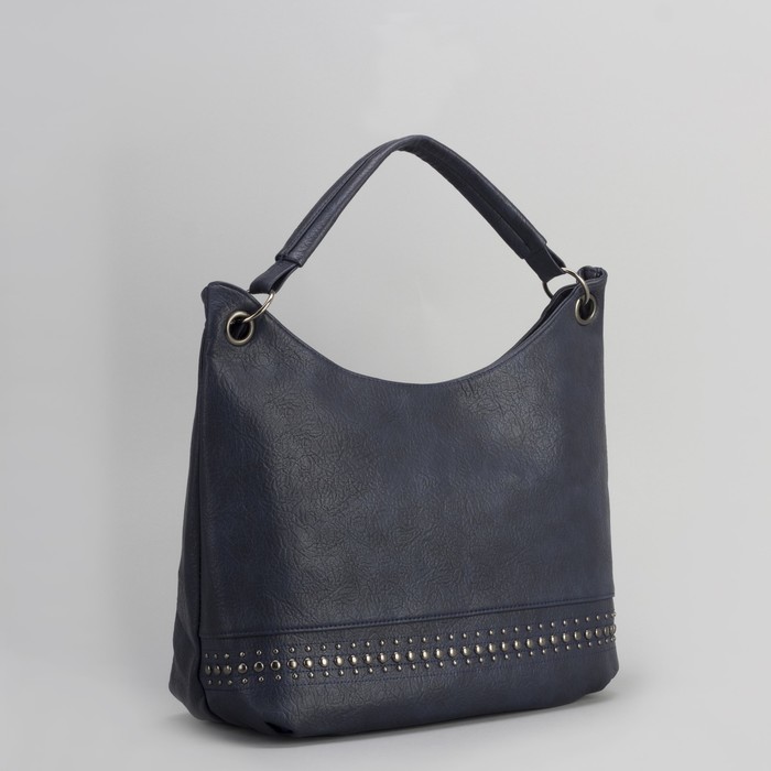 Сумка женская, отдел с перегородкой на молнии, наружный карман, цвет синий