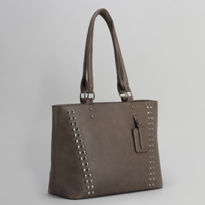 Сумка женская, отдел с перегородкой на молнии, наружный карман, цвет кофе