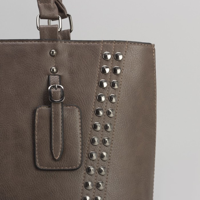 Сумка женская, отдел с перегородкой на молнии, наружный карман, цвет кофе