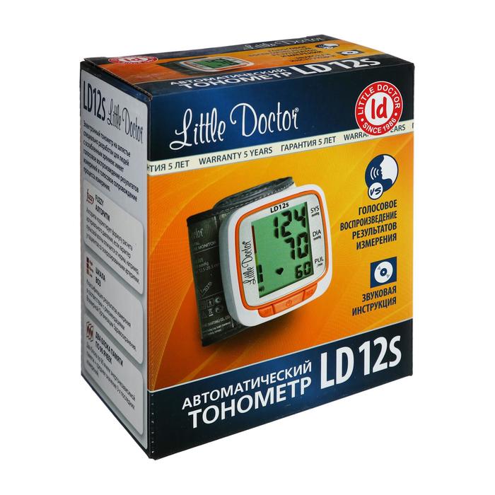 Тонометр на запястье Little Doctor LD 12s, автоматический, манжета 12.5-20.5 см, 2хААА
