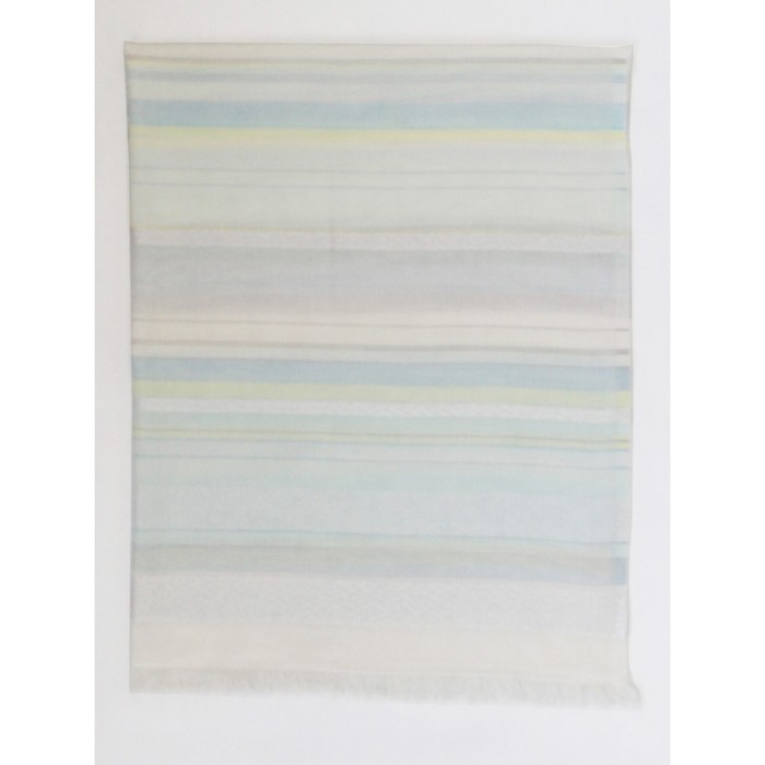 Шаль женская, размер 190х90 см, цвет белый/голубой