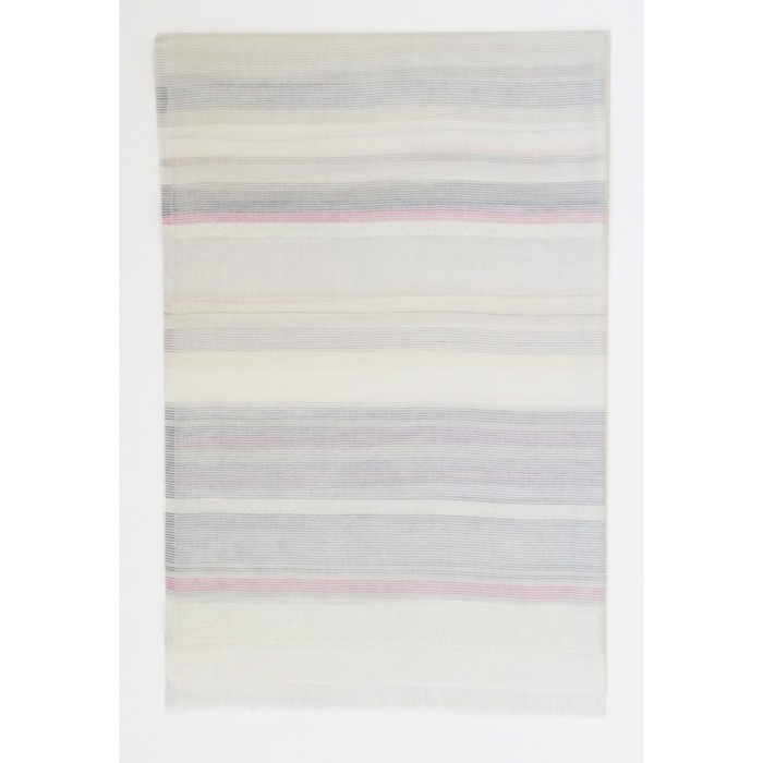 Шаль женская, размер 190х90 см, цвет белый/серый