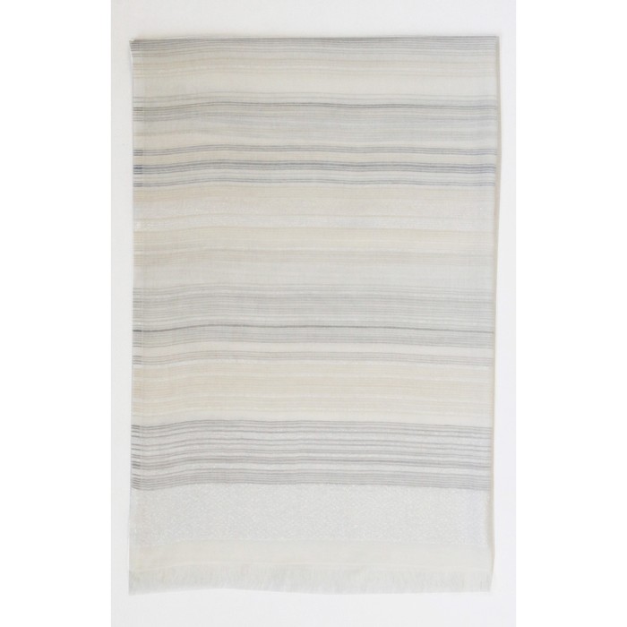 Шаль женская, размер 190х90 см, цвет белый/бежевый