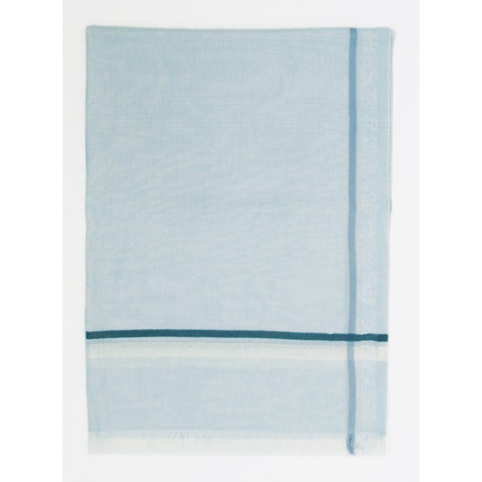 Шаль женская, размер 190х90 см, цвет голубой