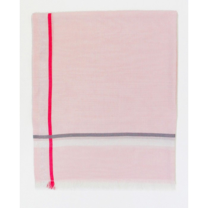 Шаль женская, размер 190х90 см, цвет нежно-розовый