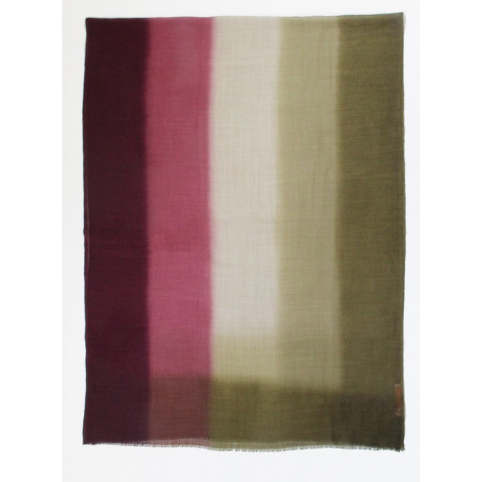 Шаль женская, размер 180х70 см, цвет бордо/зелёный