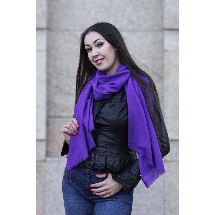 Шаль женская, размер 180х70 см, цвет бордо