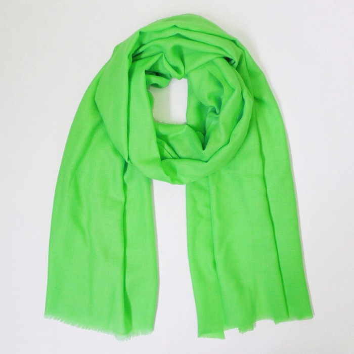 Шаль женская, размер 180х70 см, цвет зелёный