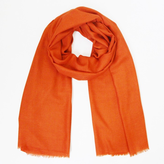 Шаль женская, размер 180х70 см, цвет оранжевый