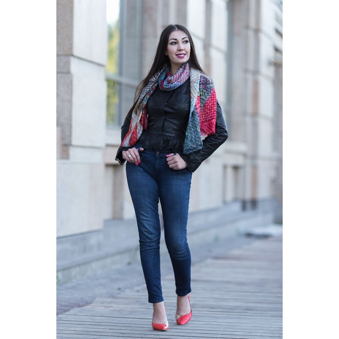 Шаль женская, размер 180х70 см, цвет мультиколор