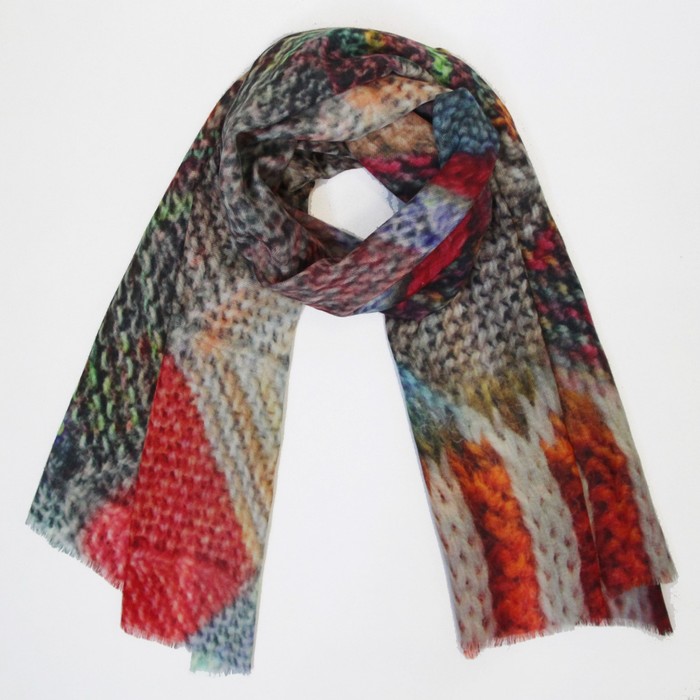 Шаль женская, размер 180х70 см, цвет мультиколор