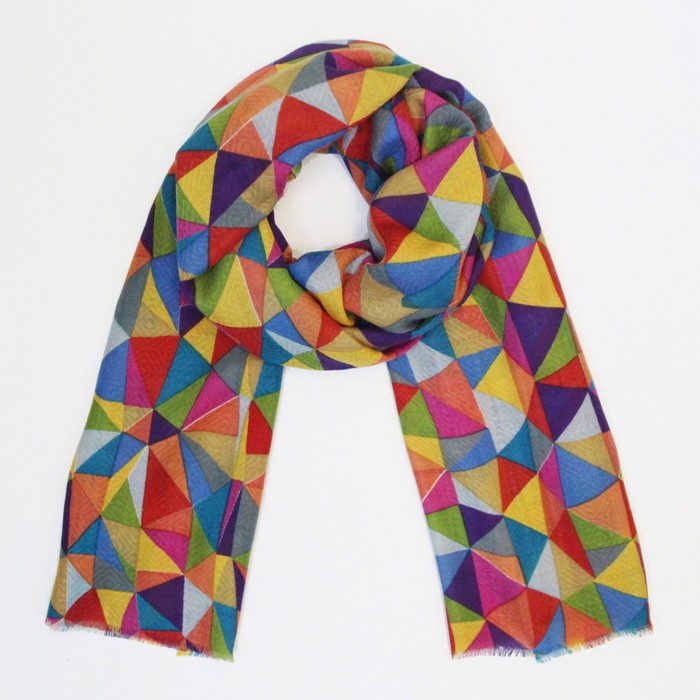 Шаль женская, размер 190х100 см, цвет мультиколор