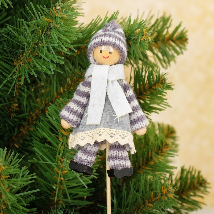 Декор на палочке "Зимняя куколка"