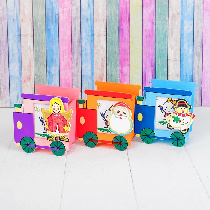 Карандашница "Новогодний поезд", МИКС