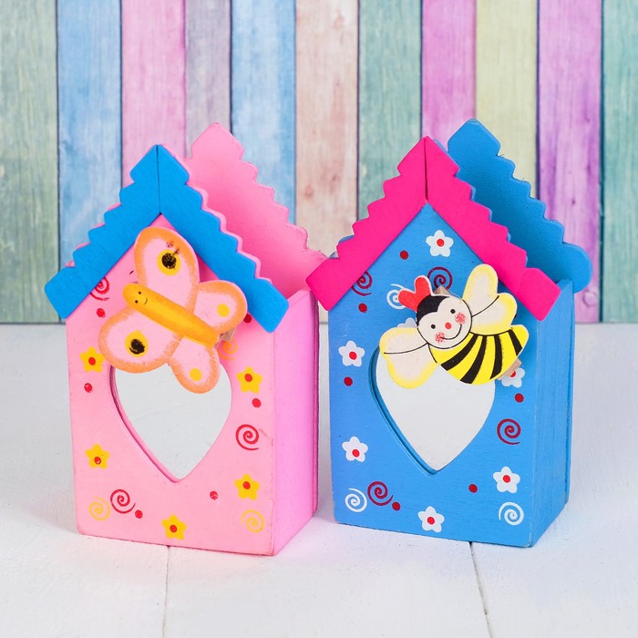 Карандашница "Дом на полянке", МИКС