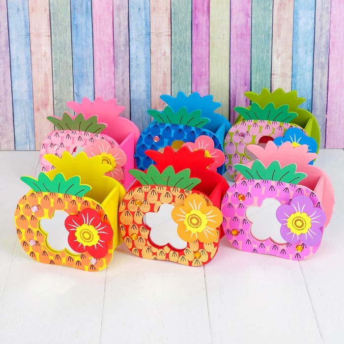 Карандашница "Ананас", МИКС