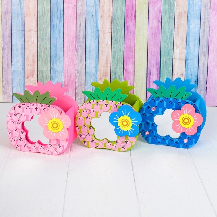 Карандашница "Ананас", МИКС