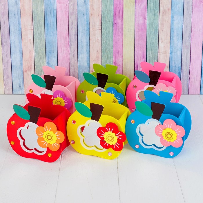 Карандашница "Яблочко", МИКС