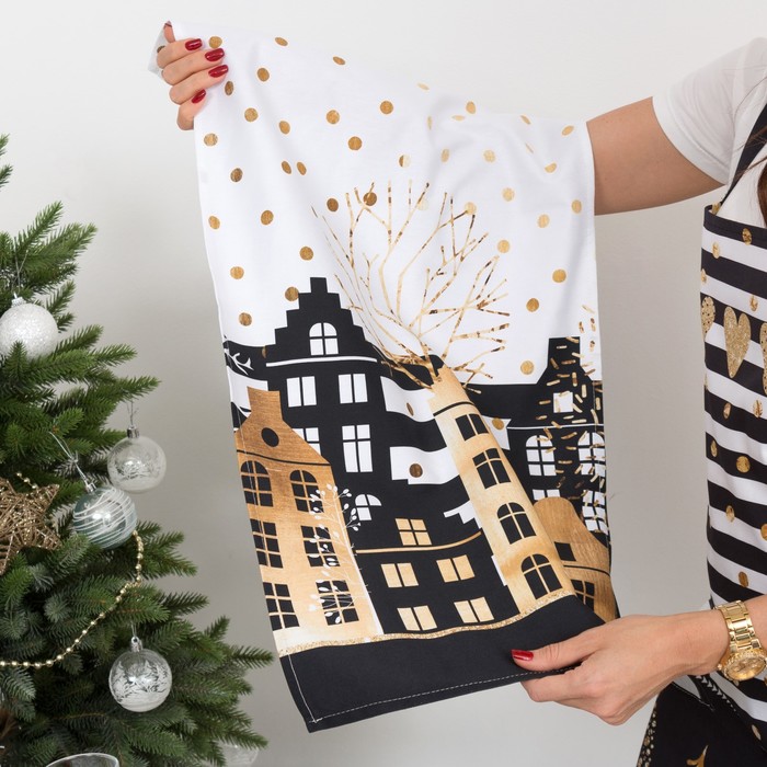 Полотенце "Этель" Золотой город 40х72 см, 100% хл, саржа 190 гр/м2