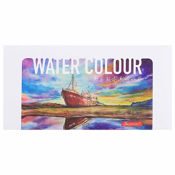 Краски акварельные 48цв твердые в мет боксе с держателем