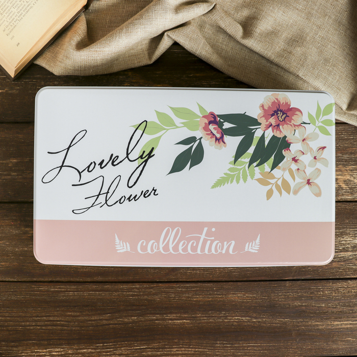 Шкатулка металл прямоугольник "Нежное цветение" 6,5х34х20,5 см