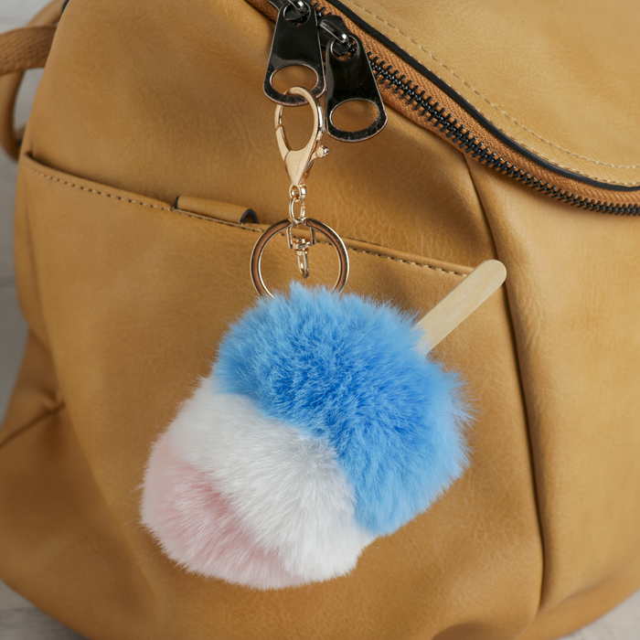 Пушистик на кольце "Эскимо" МИКС 13х7х5 см