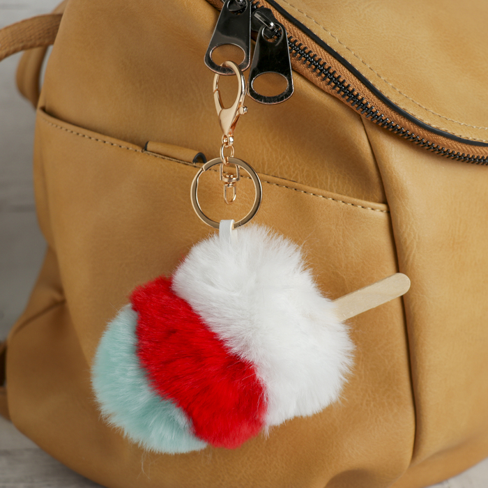 Пушистик на кольце "Эскимо" МИКС 13х7х5 см