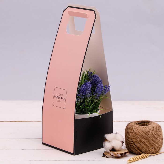 Переноска для цветов such a wonderful day, 14 × 14 × 40 см