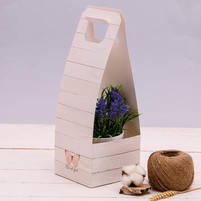 Переноска для цветов beautiful, 14 × 14 × 40 см